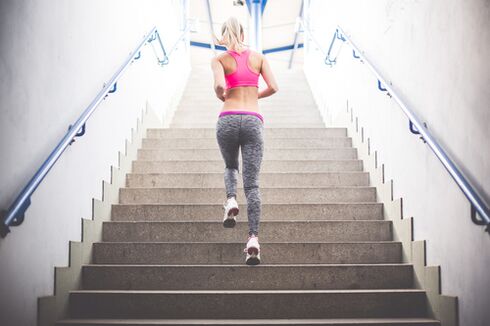 Climbing stairs is a great way to lose excess weight. 